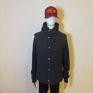 H&M Men’s Grey Wool-Blend Puffer Vest —  Medium